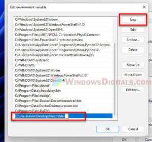 Add Folder To Path Environment Variable In Windows