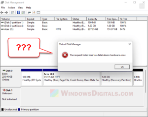 Disk Management Or Diskpart Freezes When Initializing SSD Or HDD