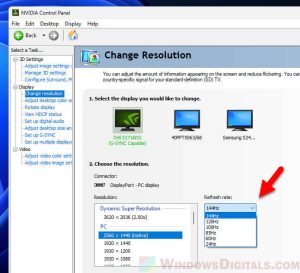 144Hz Monitor Only Showing 60Hz in Windows 11, Why?