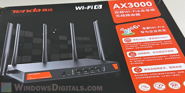 AX3000 WiFi 6 router example