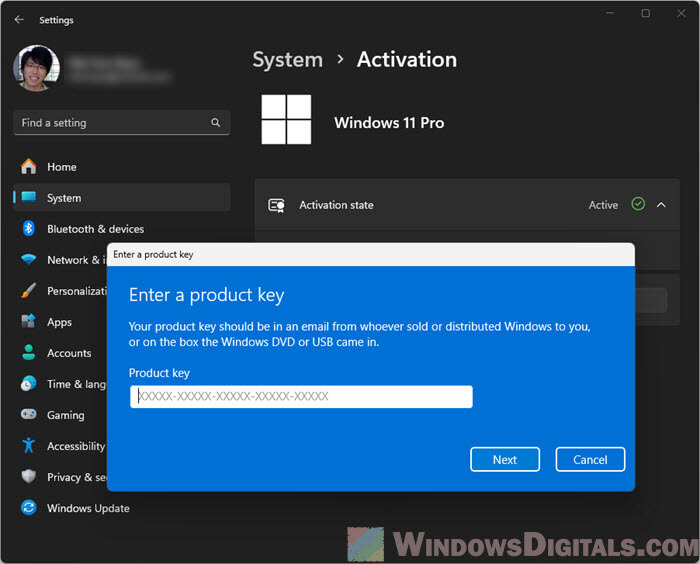 Activate Windows 11 Pro or Education