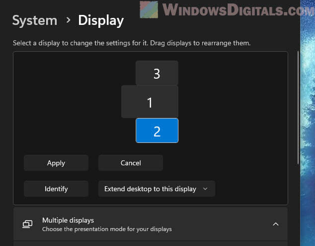 Align your monitors vertically