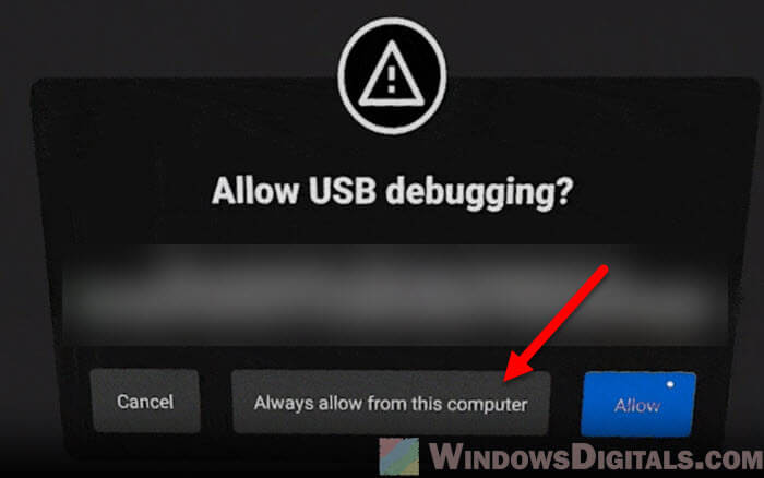 Allow USB debugging Meta Oculus Quest 3