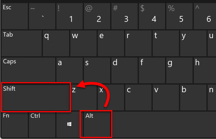 Alt Shift to change keyboard language layout in Windows