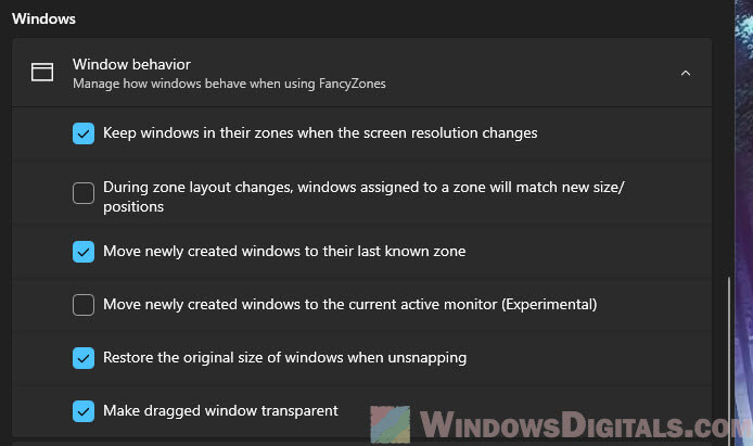 Always open a window in a fixed position and size on Windows 11