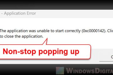 Application Error Won't Go Away on Windows 11