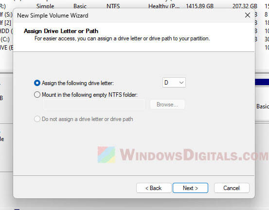 Assign a drive letter for USB flash drive