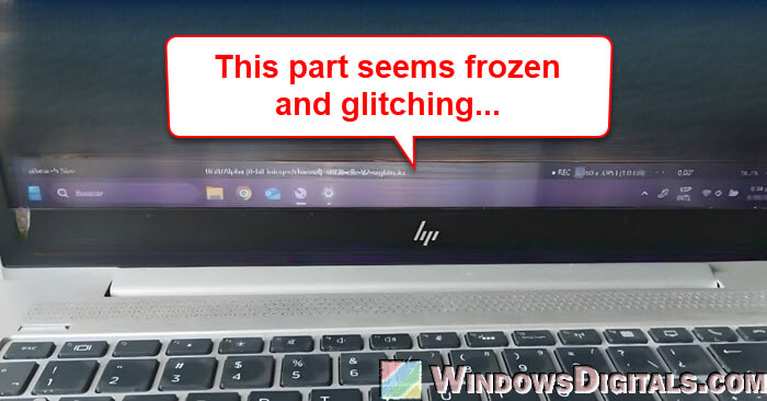 Bottom of Laptop Screen Glitching and Freezing