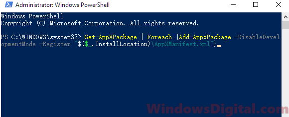 Reinstall all Windows Default Apps