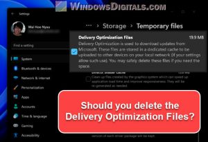 Can I Delete Delivery Optimization Files in Windows 11?