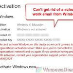 Can't Remove School or Work Email from Windows 11 or 10