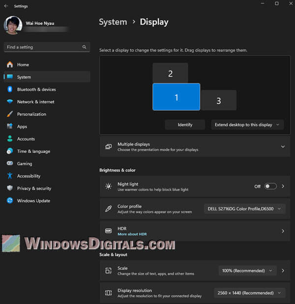 Difference in screen resolutions for second monitor