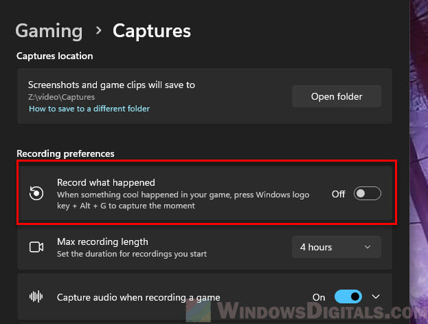 Disable Xbox Game Bar