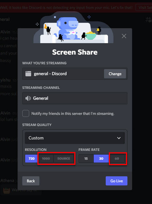 Discord Stream (Screen Share) Lag, Low Quality or FPS Drop
