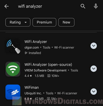 Download WiFi Analyzer on Android or iPhone