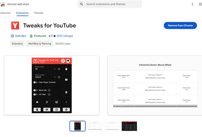 Extension to hide YouTube Shorts