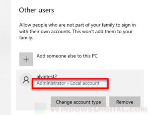 Give Admin Permission/Rights to User in Windows 11/10