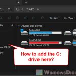 How to Add C Drive to Left Navigation Pane in File Explorer on Windows 11