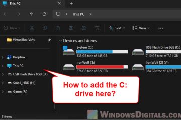 How to Add C Drive to Left Navigation Pane in File Explorer on Windows 11