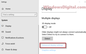 how to change screen refresh rate on windows 10