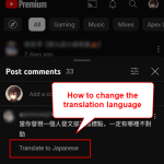 How to Change the Comment Translation Language on YouTube