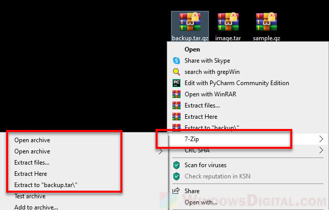 How To Open Or Extract Gz Tar gz Or Tar File In Windows 11 10