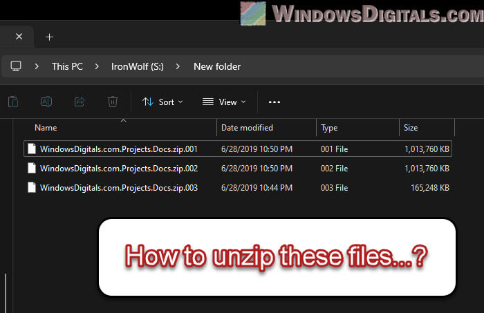 How to Open and Unzip zip.001 zip.002 Files