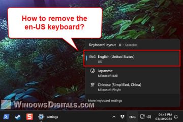 How to Remove English US Keyboard from Windows 11 Taskbar