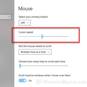 mouse moving slow