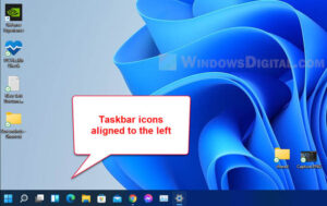 Move Start and Taskbar Icons to the Left in Windows 11