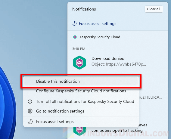 How To Disable Kaspersky Notification In Windows 11