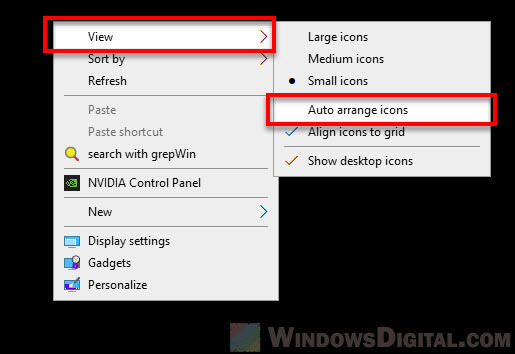 How To Manually Arrange Or Move Desktop Icons In Windows 1110