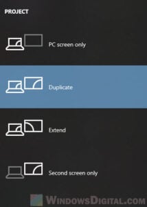 shortcut for screen duplicate