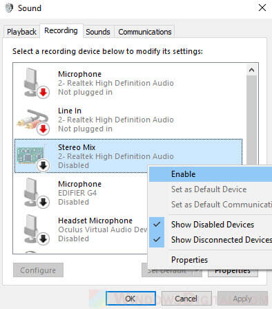 how to remove stereo mix plus