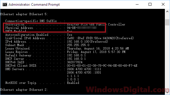 Windows Command Mac Address For Wifi Startrap