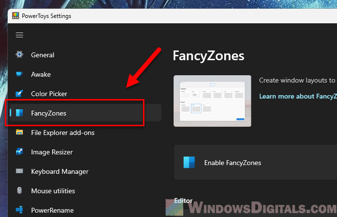 How to open FancyZones