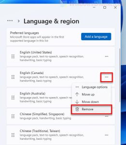 how to remove english international keyboard windows 11