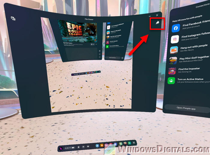 How to shared screenshot from Oculus Quest 3