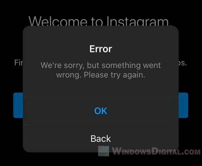 Instagram Something Went Wrong Please Try Again Fix 