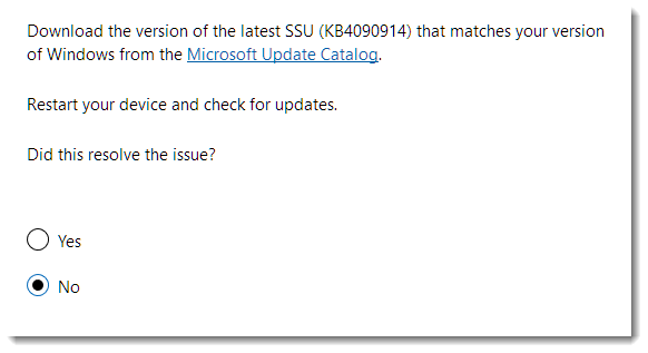 Latest servicing stack update Windows 10