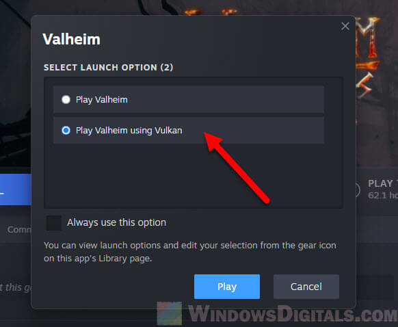 Launcher to force game to use Vulkan on Steam