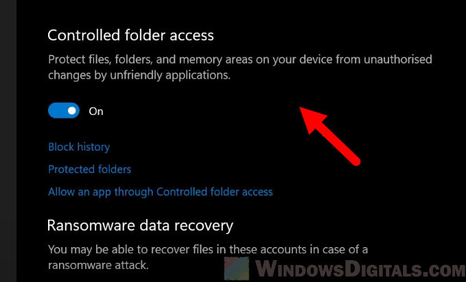 Microsoft Defender Controlled Folder Access Windows 11