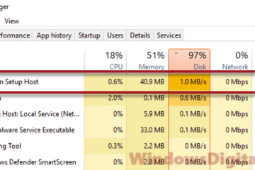 Modern Setup Host High CPU Disk Usage Windows 10