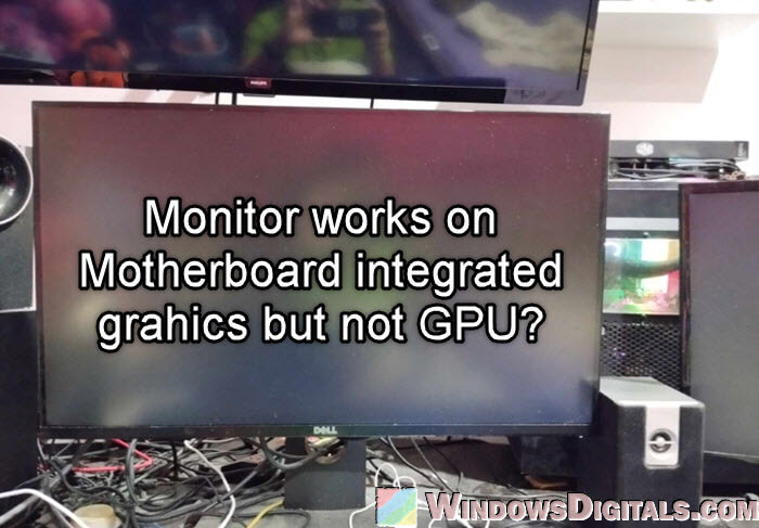 Monitor Works on Motherboard But Not GPU