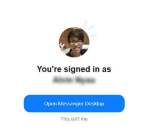 open messenger account