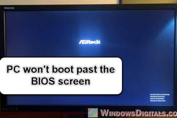 PC won't boot past BIOS Windows 11