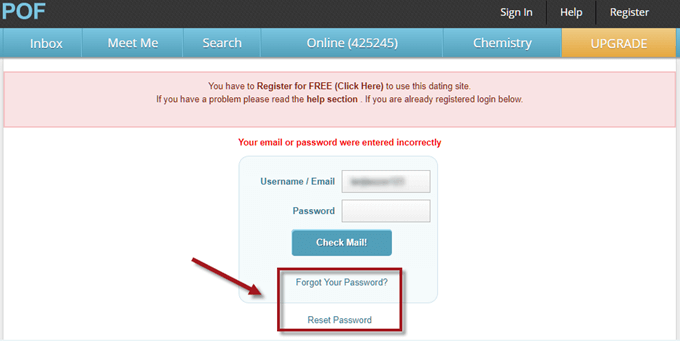 Pof login in facebook yahoo