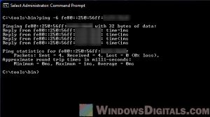 How to Ping IPv6 Address in Windows 11