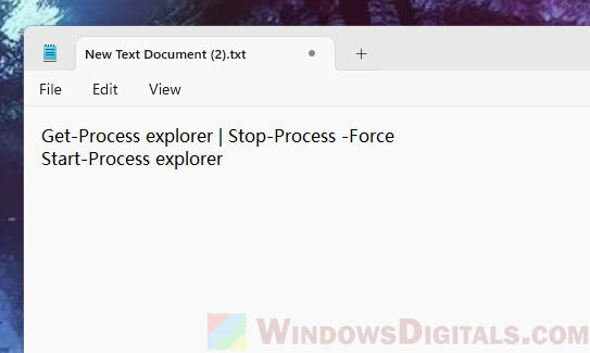 PowerShell Script to restart explorer.exe