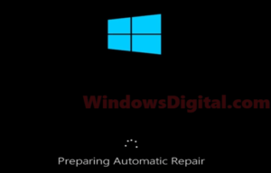 preparing automatic repair then black screen windows 10